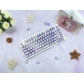 Dreamy Water Lily 104+26 PBT Backlit Keycaps Set Cherry Profile for MX Switches Mechanical Gaming Keyboard